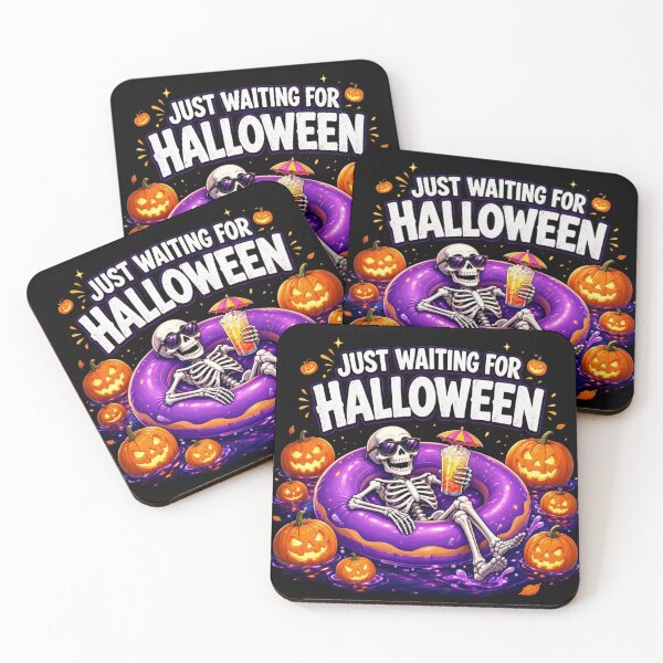 Item preview, Just Waiting For Halloween Skeleton Pool Float Summerween designed and sold by CF_VintageDesign.