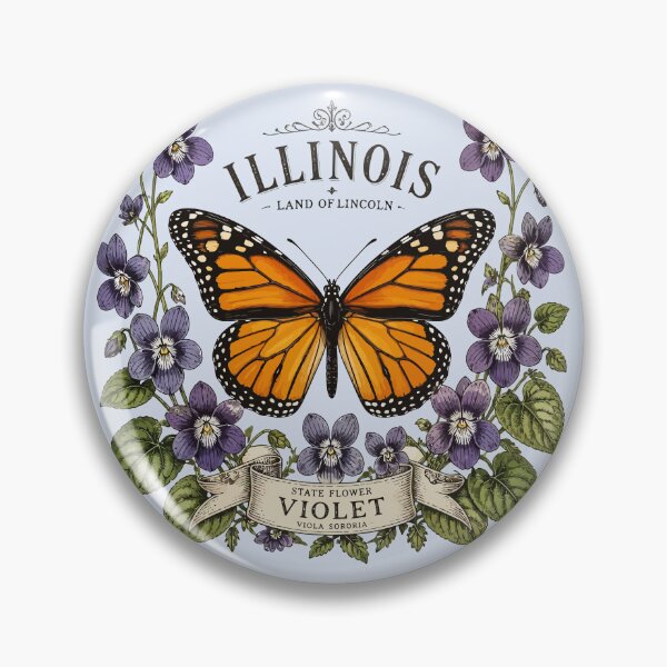 Item preview, Illinois Blooms And Butterfly Pride designed and sold by taiche.