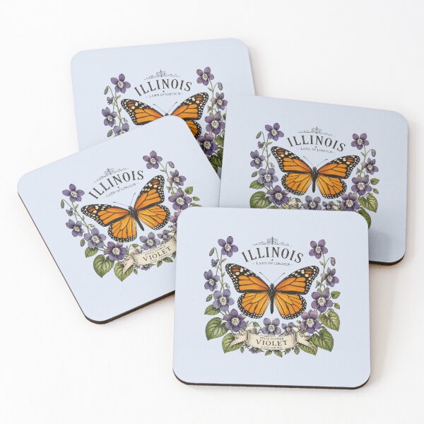 Item preview, Illinois Blooms And Butterfly Pride designed and sold by taiche.