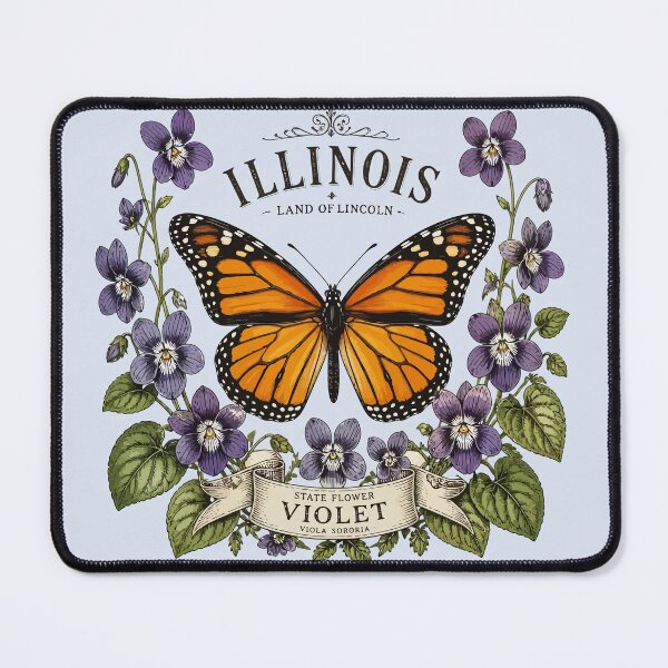 Item preview, Illinois Blooms And Butterfly Pride designed and sold by taiche.