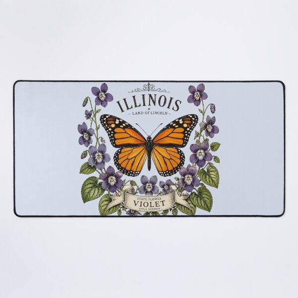 Item preview, Illinois Blooms And Butterfly Pride designed and sold by taiche.