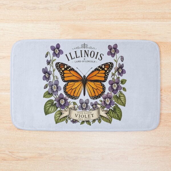Item preview, Illinois Blooms And Butterfly Pride designed and sold by taiche.