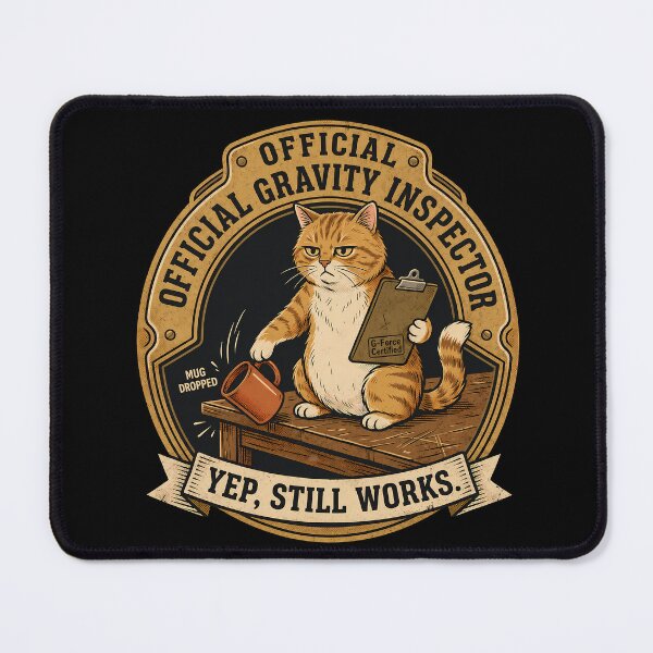Item preview, Official Gravity Inspector Cat designed and sold by nasr-say.