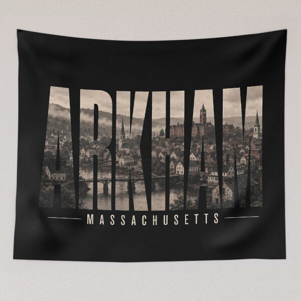 Item preview, Arkham Massachusetts Vintage Lovecraft City Poster designed and sold by Extravanganzza.