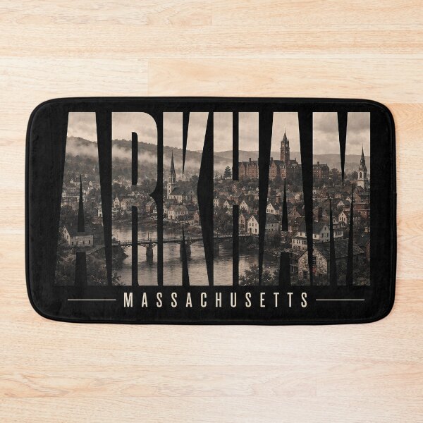 Item preview, Arkham Massachusetts Vintage Lovecraft City Poster designed and sold by Extravanganzza.