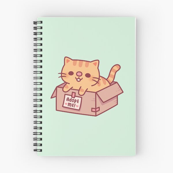 Item preview, Adopt Me Cute Orange Tabby Cat in Cardboard Box designed and sold by rustydoodle.