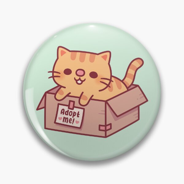 Item preview, Adopt Me Cute Orange Tabby Cat in Cardboard Box designed and sold by rustydoodle.