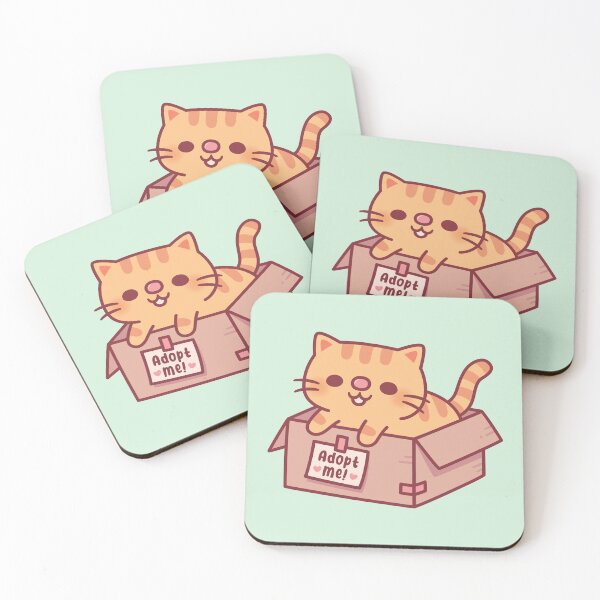 Item preview, Adopt Me Cute Orange Tabby Cat in Cardboard Box designed and sold by rustydoodle.