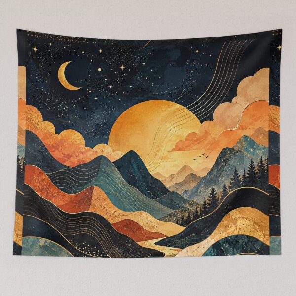 Item preview, Abstract Surreal Landscape – Vibrant Dreamscape Modern Art designed and sold by TheAllInStore.