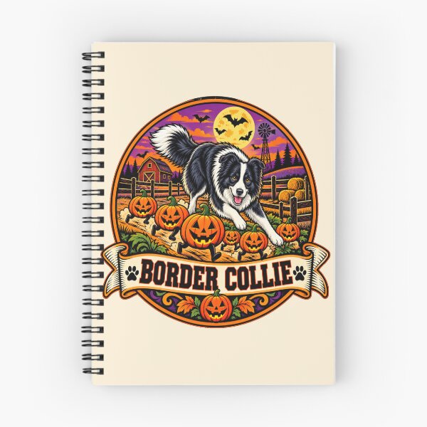 Item preview, Border Collie Halloween Shirt – Vintage Farm Pumpkin Retro Badge Design designed and sold by Globalcitytees.