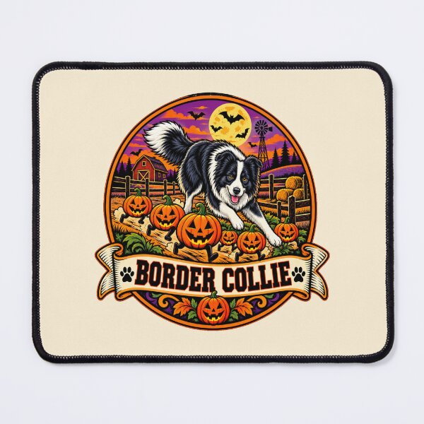 Item preview, Border Collie Halloween Shirt – Vintage Farm Pumpkin Retro Badge Design designed and sold by Globalcitytees.