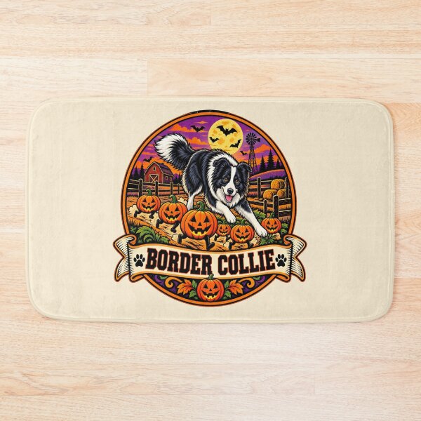 Item preview, Border Collie Halloween Shirt – Vintage Farm Pumpkin Retro Badge Design designed and sold by Globalcitytees.