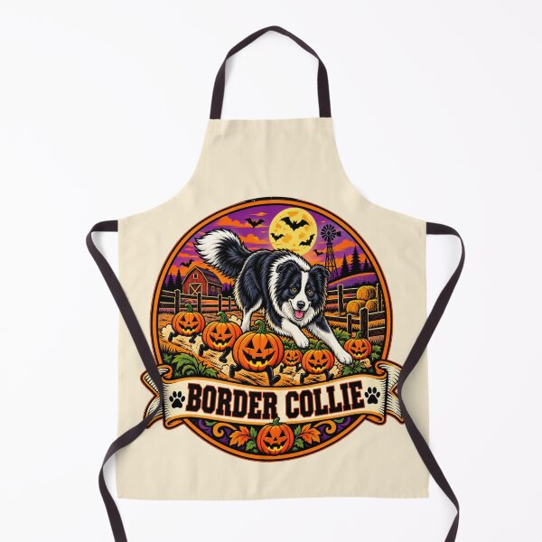 Item preview, Border Collie Halloween Shirt – Vintage Farm Pumpkin Retro Badge Design designed and sold by Globalcitytees.