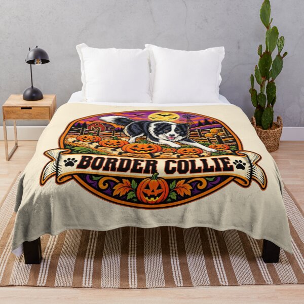 Item preview, Border Collie Halloween Shirt – Vintage Farm Pumpkin Retro Badge Design designed and sold by Globalcitytees.