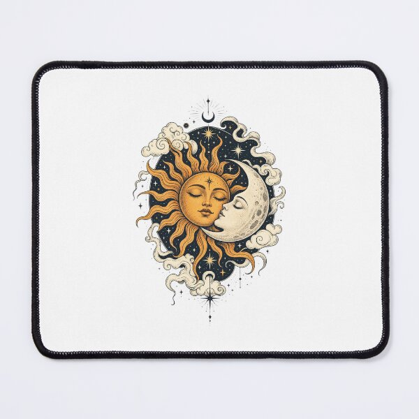Item preview, Celestial Sun and Moon Vintage Illustration designed and sold by Badaabing.