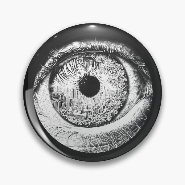 Item preview, Surreal Eye Cityscape Urban Vision and Dream Architecture Art designed and sold by inkoutninja.