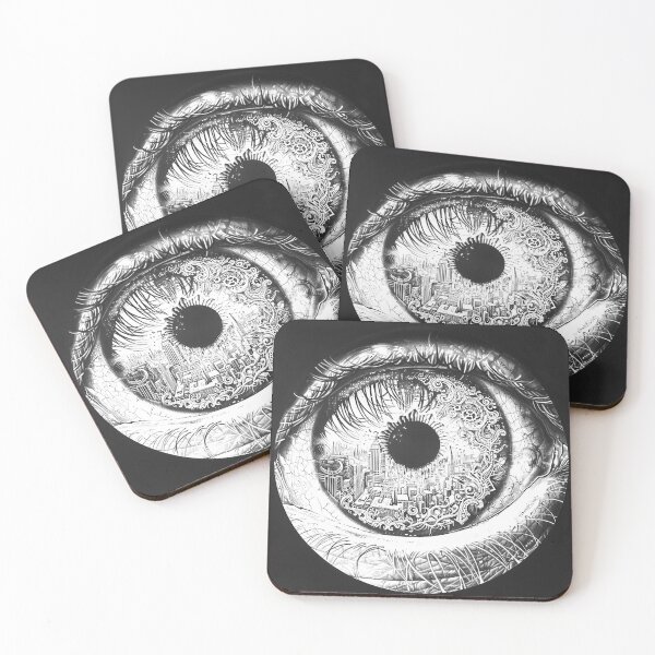 Item preview, Surreal Eye Cityscape Urban Vision and Dream Architecture Art designed and sold by inkoutninja.