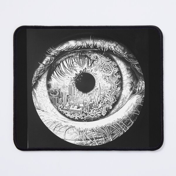 Item preview, Surreal Eye Cityscape Urban Vision and Dream Architecture Art designed and sold by inkoutninja.