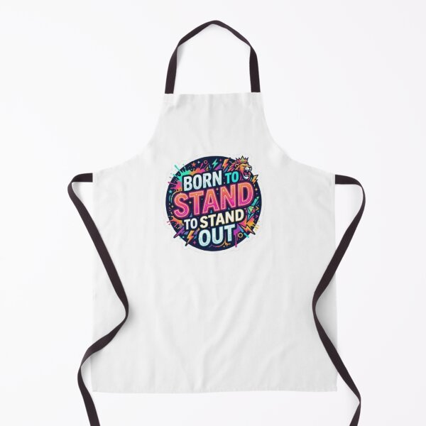 Item preview, BORN TO STAND OUT Vibrant Neon Lion Quote  designed and sold by MR4me.