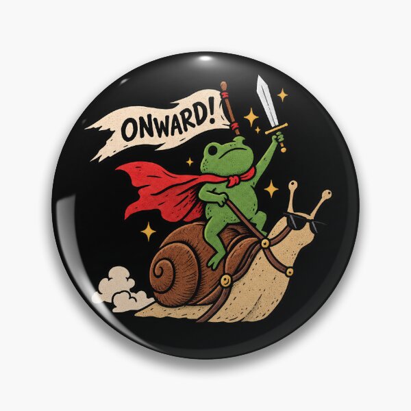Item preview, Onward Frog Knight Riding Snail – Funny Medieval Fantasy designed and sold by nasr-say.