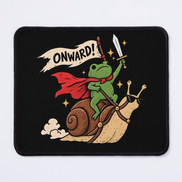 Item preview, Onward Frog Knight Riding Snail – Funny Medieval Fantasy designed and sold by nasr-say.