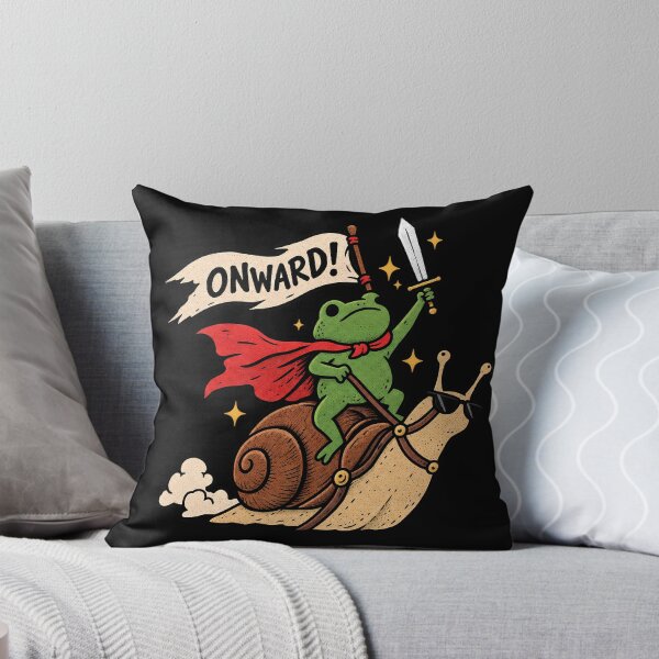 Item preview, Onward Frog Knight Riding Snail – Funny Medieval Fantasy designed and sold by nasr-say.