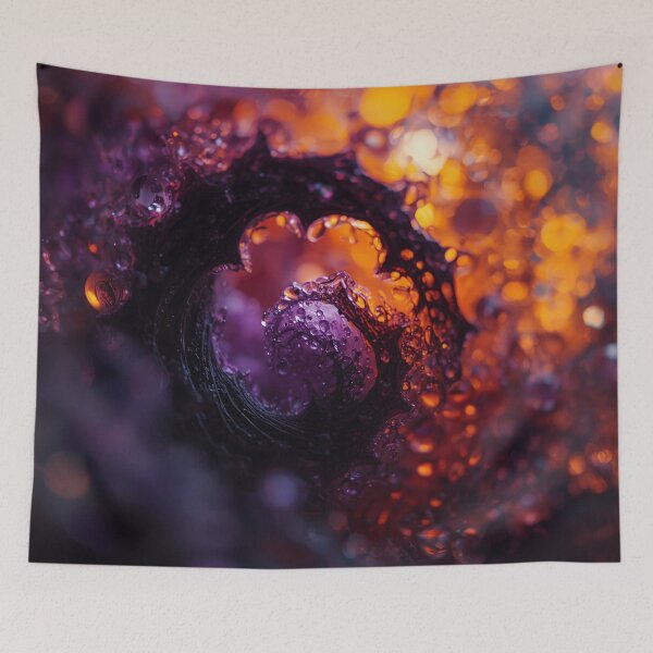 Item preview, Water Droplets in Halloween Purple and Gold designed and sold by Harmonic_Layers.