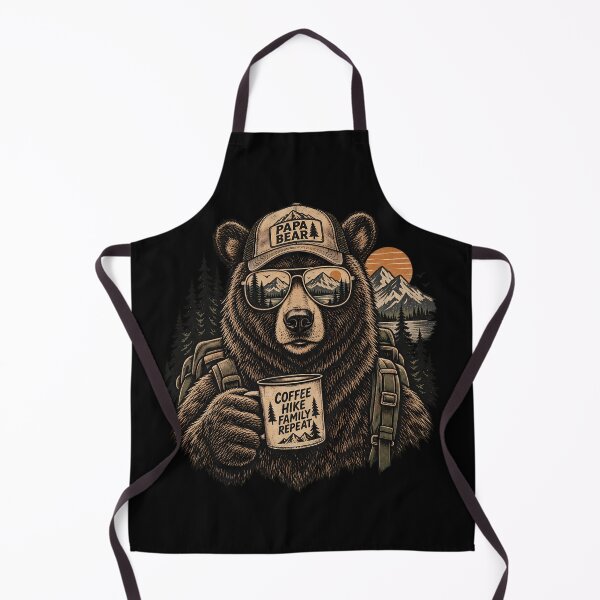 Item preview, Papa Bear – Coffee Hike Family Repeat Vintage Hiking & Camping Bear designed and sold by nasr-say.