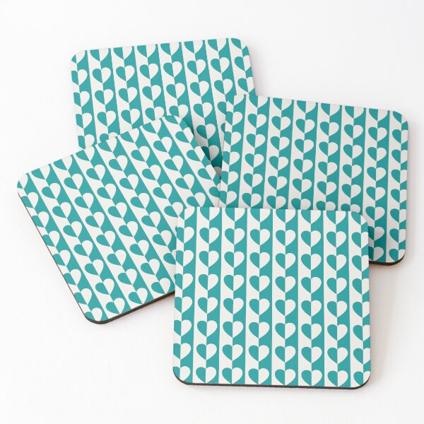 Item preview, Tranquil teal hearts designed and sold by WinkyDingo.