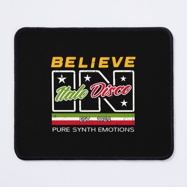 Item preview, Believe In Italo Disco| 80s Synth Pop | EST 1984 Italian Flag Retro Music designed and sold by Graphroad.
