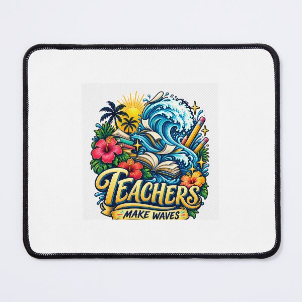 Item preview, Teachers Make Waves – Colorful Ocean Teacher Design designed and sold by CaribChroma.