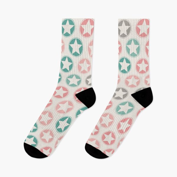 Aperçu de l'œuvre Star Medallion Pattern – Coral Mint créée et vendue par TexSta.