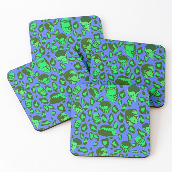 Item preview, Cheetah Print of the Frankensteins on Blue designed and sold by calypso-designs.