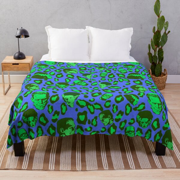 Item preview, Cheetah Print of the Frankensteins on Blue designed and sold by calypso-designs.