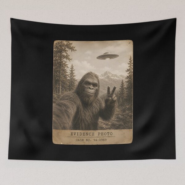 Item preview, Bigfoot Graphic Tee Alien UFO designed and sold by Animavera.