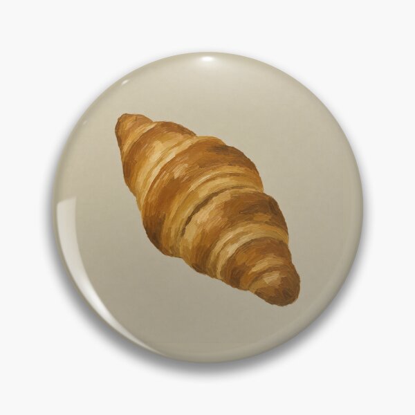 Item preview, Golden Croissant Painting ~ Vintage French Bakery Art designed and sold by Badaabing.