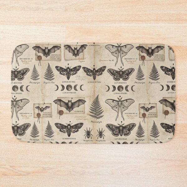 Item preview, Whimsigoth Botanical Specimens — Antique Moth Bat Fern Lunar Chart Halloween Seamless Pattern designed and sold by Amplify-n-Co.