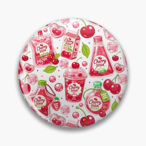 Item preview, Cute Cherry Soda Seamless  designed and sold by KJackArtwork.