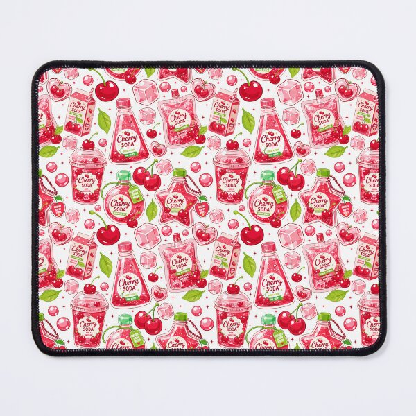 Item preview, Cute Cherry Soda Seamless designed and sold by KJackArtwork.