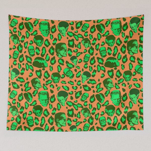 Item preview, Cheetah Print of the Frankensteins on Orange designed and sold by calypso-designs.