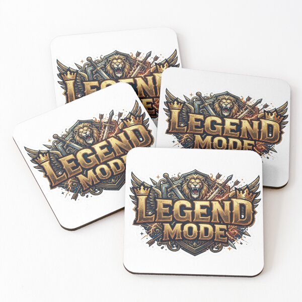 Item preview, LEGEND MODE - Gold Crest Lion & Swords Gaming designed and sold by MR4me.