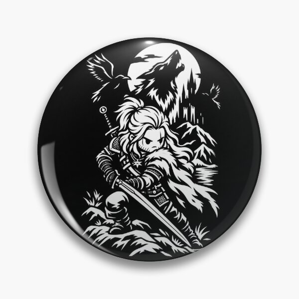 Item preview, Witcher Dark Wolf - Chibi Fantasy Warrior designed and sold by Rosteri.