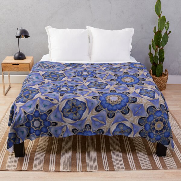 Item preview, Blue Diatoms Pattern designed and sold by Shy Fractal Designs.
