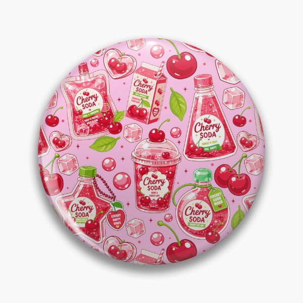 Item preview, Cute Cherry Soda Seamless  designed and sold by KJackArtwork.