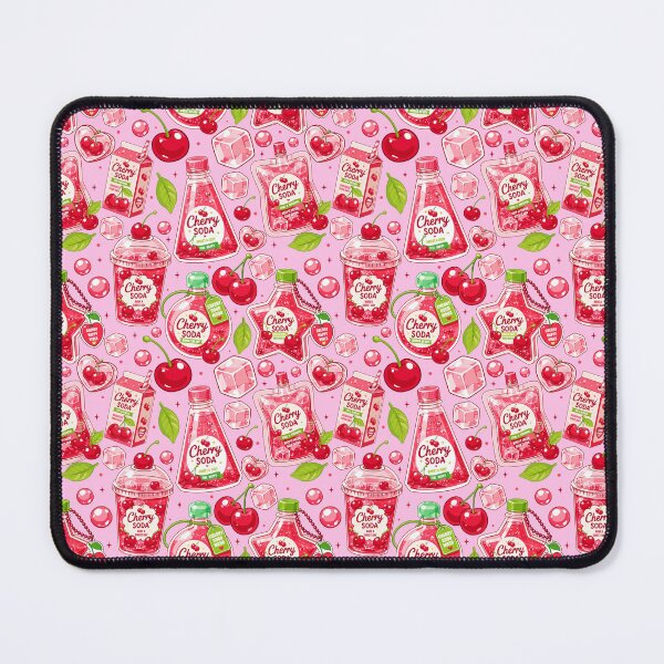 Item preview, Cute Cherry Soda Seamless designed and sold by KJackArtwork.