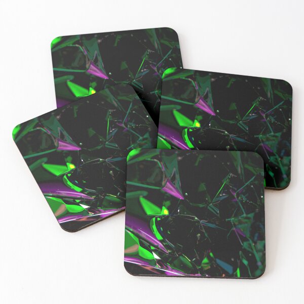 Item preview, Neon Green and Purple Shattered Crystal Macro designed and sold by Harmonic_Layers.