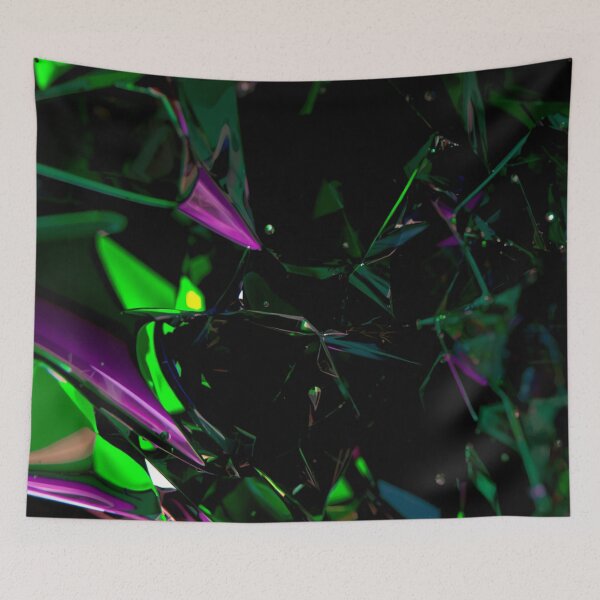 Item preview, Neon Green and Purple Shattered Crystal Macro designed and sold by Harmonic_Layers.