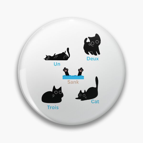 Item preview, French Cat Pun 'Un Deux Trois Cat Sank' Funny Pet Design designed and sold by SoyLamderma.