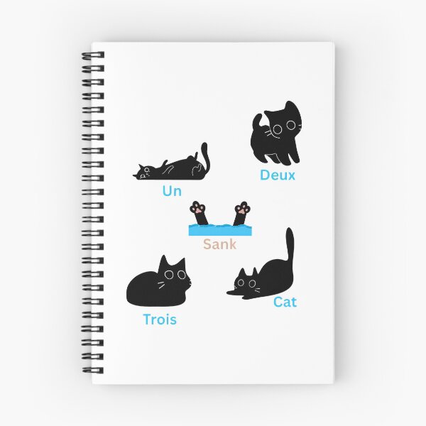 Item preview, French Cat Pun 'Un Deux Trois Cat Sank' Funny Pet Design designed and sold by SoyLamderma.