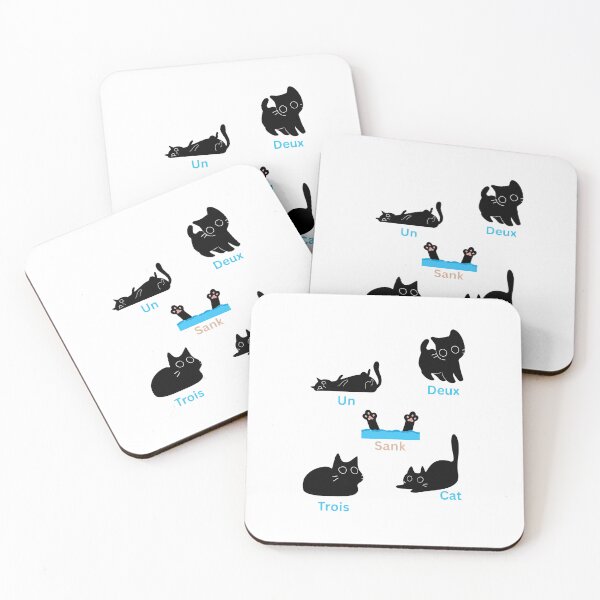 Item preview, French Cat Pun 'Un Deux Trois Cat Sank' Funny Pet Design designed and sold by SoyLamderma.